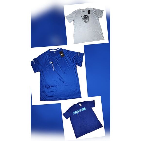 Under Armour Men's XXL Short Sleeve T-Shirts Lot of 3 NWT 2XL Activewear - Picture 1 of 6